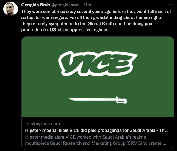 @genghisbruh Vice paid imperialist propaganda