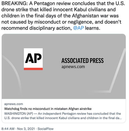 AP U.S. military drone strike Afghanistan 